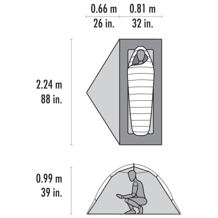 Tienda ultraligera MSR Hubba Hubba HD 1P