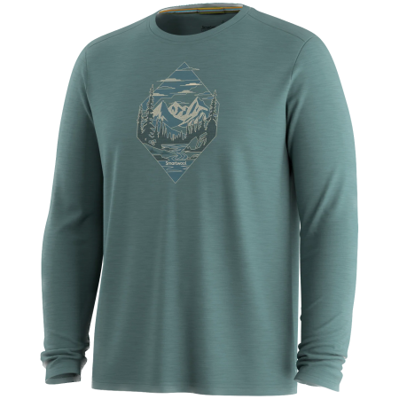 Camiseta funcional de hombre Smartwool Men's Wander Valley Active Long Sleeve G turquesa