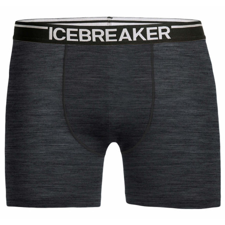 Calzoncillos bóxer para hombre Icebreaker Mens Anatomica Boxers (2018) gris Jet HTHR/Black
