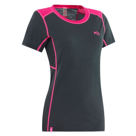 Camiseta de mujer Kari Traa Tikse Tee negro/rosa Ebony