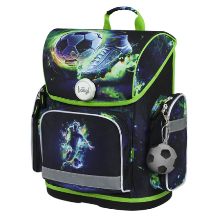 Mochila escolar para educación primaria Baagl Ergo verde Fotbal Hráč