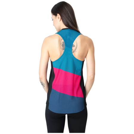Camiseta sin mangas para mujer Drexiss Fit Stripe Pink