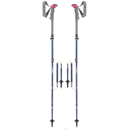 Bastones de senderismo Leki Micro Vario Carbon Lady azul DeepblueWhiteBerry