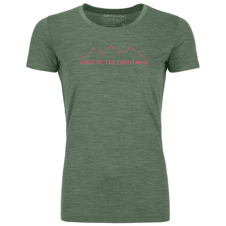 Camiseta de mujer Ortovox 150 Cool Pixel Voice Ts W verde Greenforestblend