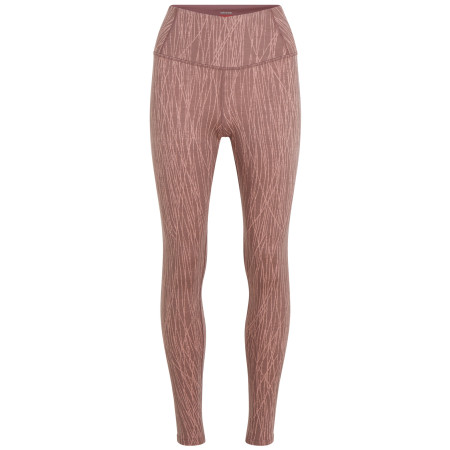 Mallas de mujer Icebreaker Women Merino 260 Tech Vertex High Rise Leggings Delta Lines AOP marrón Summit/Blush/J