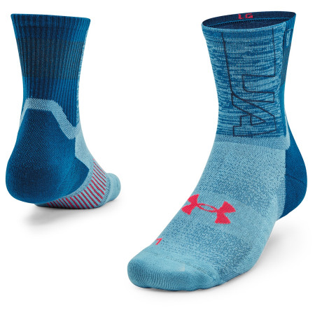 Calcetines Under Armour ArmourDry Run Mid-Crew azul Cruise Blue / Fresco Blue / Beta