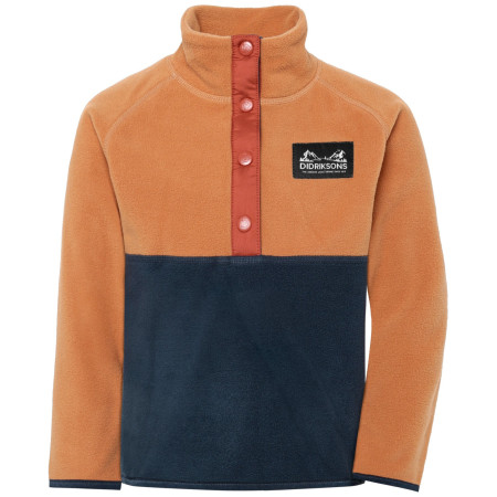 Sudadera para niños Didriksons Monte Kids Half Bu 6 Almond Tree naranja/azul Almond Tree