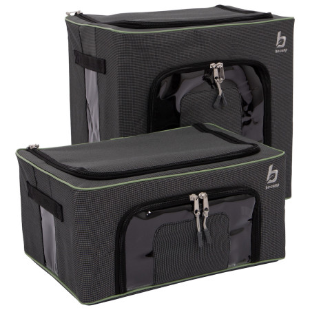 Caja de almacenamiento Bo-Camp Storage box set foldable M+L negro