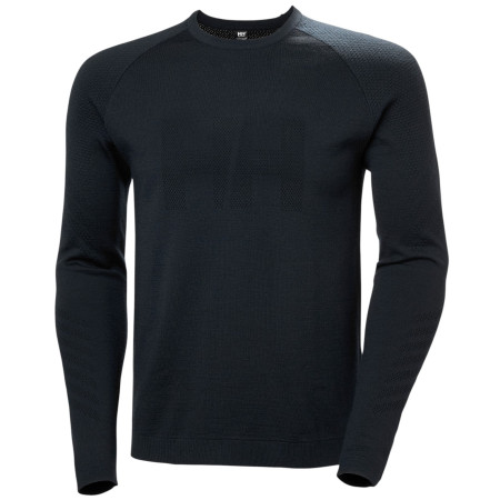 Camiseta funcional de hombre Helly Hansen Lifa Merino Knitevo Crew negro 990 Black