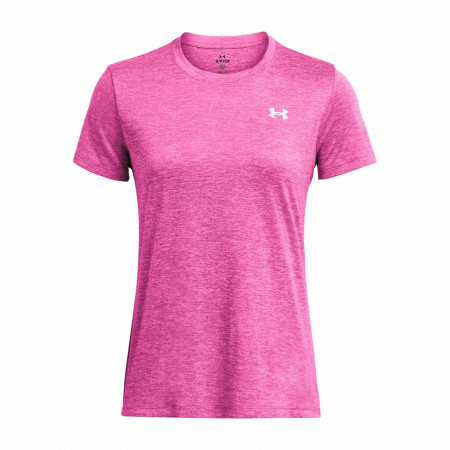 Camiseta de mujer Under Armour Tech SSC - Twist rosa RebelPink/PinkElixir/White