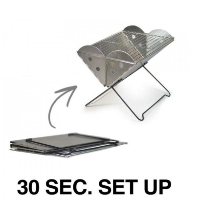 Barbacoa plegable UCO Flatpack Grill & Firepit 35 x 25 cm