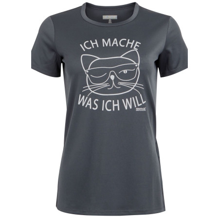 Camiseta de mujer Regatta Wmn Fingal Slogan gris Seal Grey