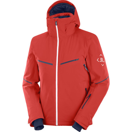 Chaqueta de hombre Salomon Brilliant Jacket M rojo GojiBerry/White/NightSky