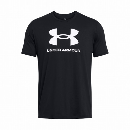 Camiseta de hombre Under Armour Sportstyle Logo Update SS negro/blanco Black/White