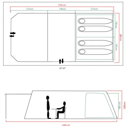 Tienda familiar Coleman Fastpitch Victoria Falls 4