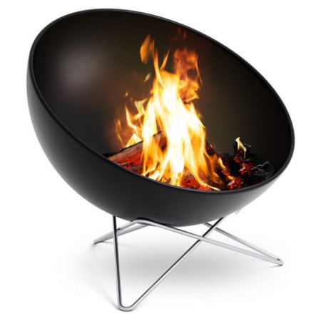Pozo de fuego Höfats Bowl 57 with star stand negro black