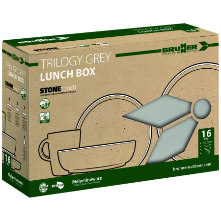 Vajilla Brunner Lunch Box Trilogy Grey