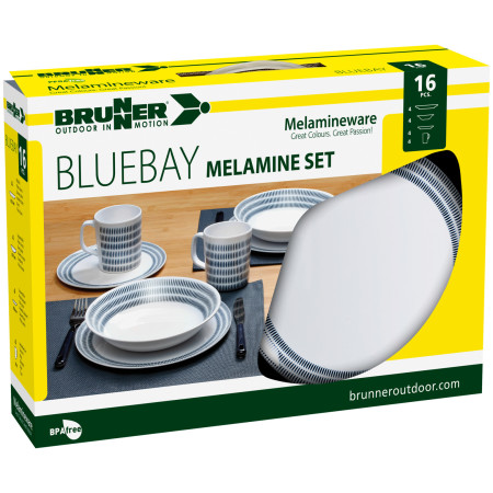 Vajilla Brunner Melamine Set Bluebay