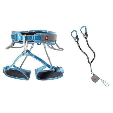 Juego de vía ferrata Ocún Via Ferrata Twist Tech Eco Captur Lite Swivel Set gris/azul Grey / Blue
