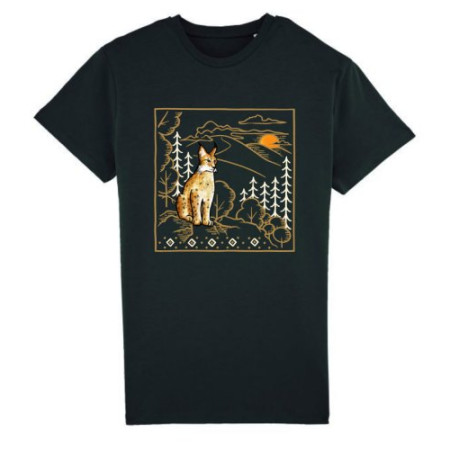 Camiseta de hombre České parky Lynxie negro