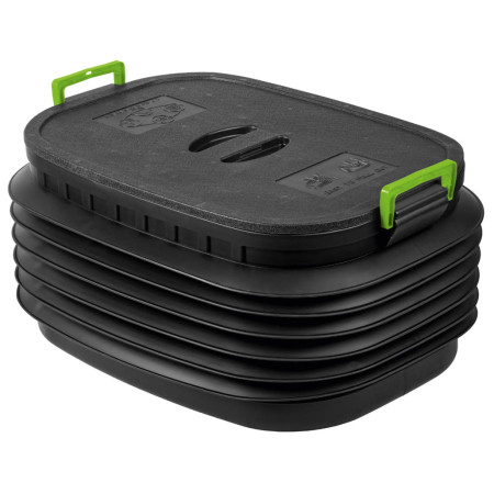 Caja plegable con tapa Yolco CP60 negro/verde