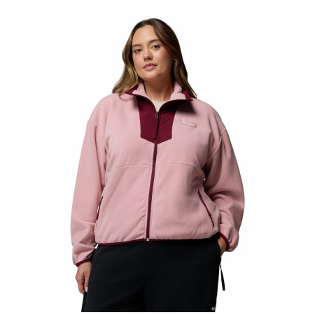 Sudadera de mujer Columbia Sequoia Grove™ Full Zip Fleece rosa Eraser Pink, Rich Wine