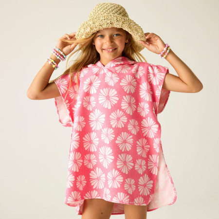 Poncho para niños Regatta Kids Towel Robe PinkHazPetal