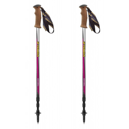 Bastones de senderismo Vipole Trekker Cork rosa Violet