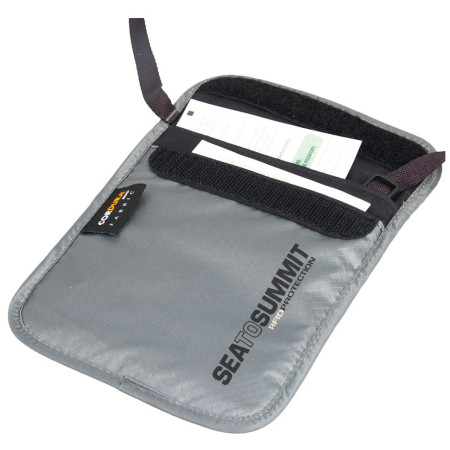 Funda de viaje para documentos Sea to Summit Neck Pouch RFID S gris Grey