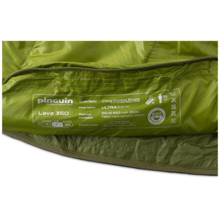 Saco de dormir de plumón Pinguin Lava 350 175 cm