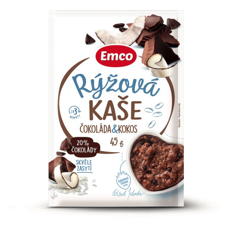 Gachas Emco Gachas de arroz choco coco 45g