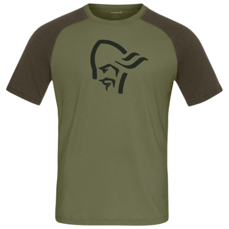 Camiseta de hombre Norrona femund pureUll T-shirt oliva Loden Green