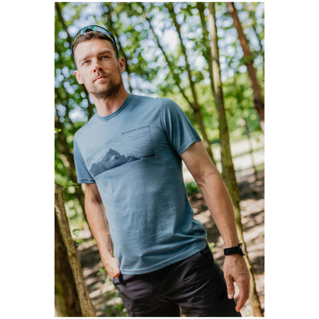 Camiseta de hombre MOOA Merino Lyolite Highlander 150 Short