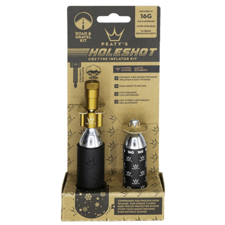 Hinchador Peaty´s Holeshot Co2 Pumpa + Bombičky 2 Ks - Road & Gravel