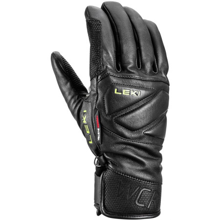 Guantes de esquí Leki WCR Venom Speed 3D negro black-ice lemon