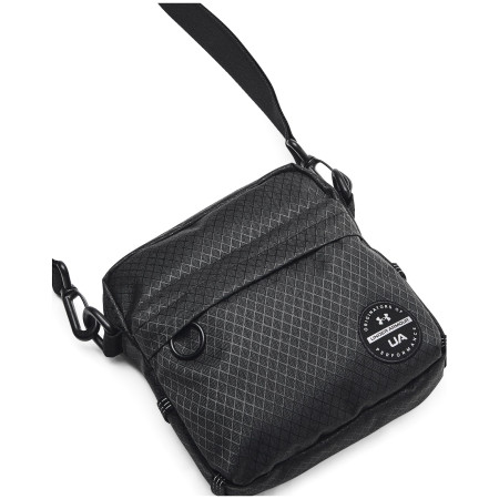 Bolsa de viaje para documentos Under Armour Loudon Ripstop Crossbody negro Black / Black / Metallic Silver