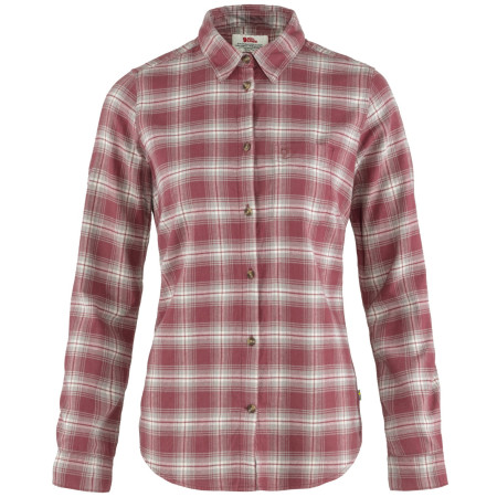 Camisa de mujer Fjällräven Övik Flannel Shirt W rosa Mesa Purple-Fog