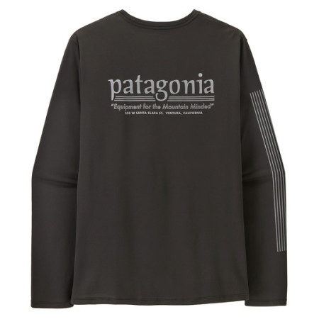 Camiseta de hombre Patagonia M's L/S Cap Cool Daily Shirt - Hut Tripper negro Black