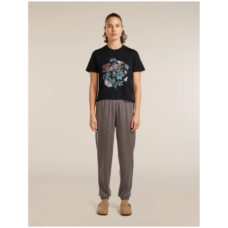Camiseta de mujer Icebreaker Merino 150 Tech Lite SS Crop Tee NZ Flora