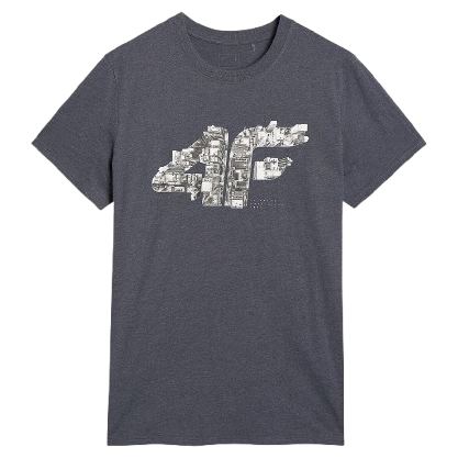 Camiseta de hombre 4F Tshirt M3132 gris MIDDLE GREY MELANGE