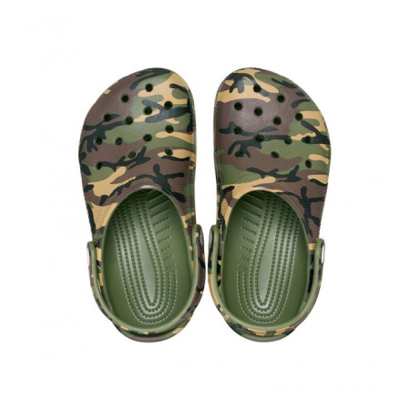 Zapatillas para niños Crocs Classic Camouflage Clog Army Green/Multi