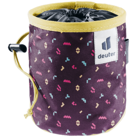 Saco de magnesio Deuter Gravity Chalk Bag I violeta aubergine blocks-turmeric