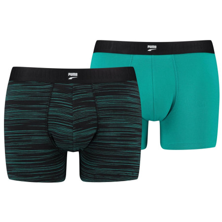 Calzoncillos bóxer para hombre Puma Men Space Dye Boxer 2P negro black