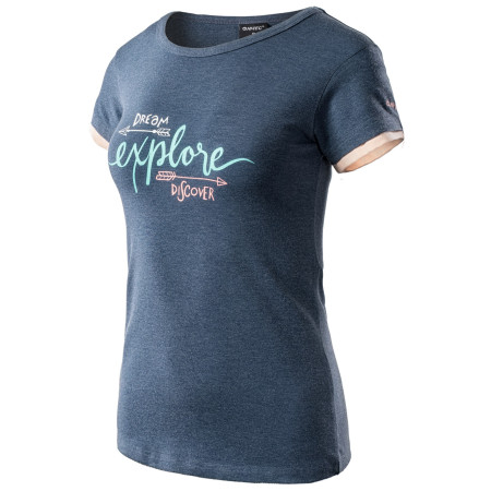 Camiseta de mujer Hi-Tec Lady Solero azul/naranja InsigniaBlueMelange/PeachAmber