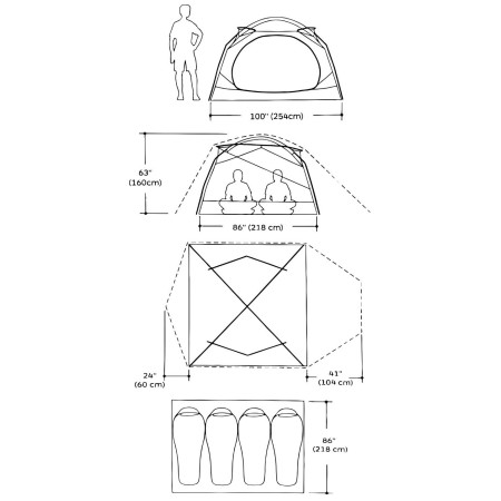 Tienda de campaña de senderismo Marmot Limestone 4P