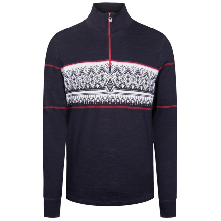 Jersey de hombre Dale of Norway Moritz Masc Basic Sweater azul/blanco Navy White Raspberry