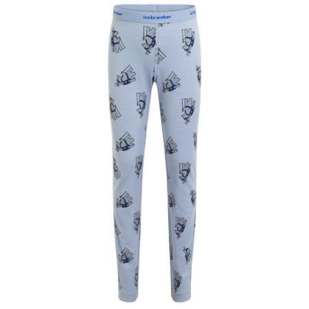 Calzoncillos funcionales para niños Icebreaker Kids M 200 Oasis Leggings Bear Tour AOP azul claro Zinc Blue/Aop