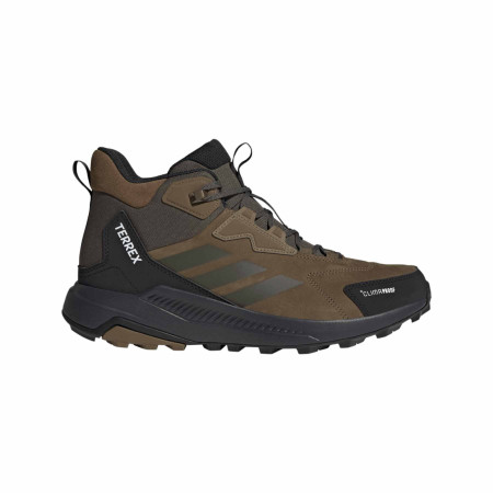 Calzado de senderismo para hombre Adidas Terrex Anylander Leather Mid Climaproof marrón Brooxi/Shaoli/Cblack