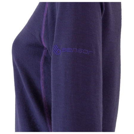 Sudadera de mujer Sensor Merino Upper krátký zip