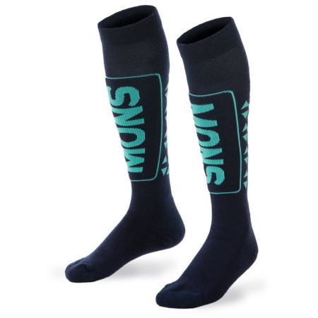 Calcetines de mujer Mons Royale Mons Snow Tech negro Navy/Peppermint